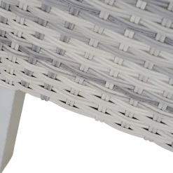 Gartenhocker*SIENA GARDEN Taranto Hocker | Rattangeflecht ice grey