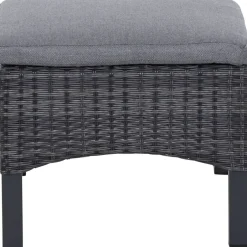 Gartenhocker*SIENA GARDEN Taranto Hocker | Rattangeflecht grau
