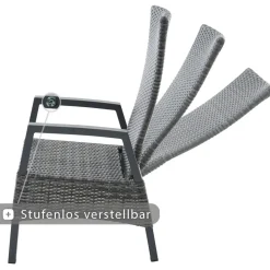 Wintergartenmöbel | Move Sessel*SIENA GARDEN Taranto Move Gartensessel | Rattangeflecht mixed-grey