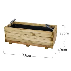 Pflanzgefäße*SIENA GARDEN Taunus Pflanzkübel modern Kiefer FSC® 100%