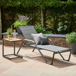 Gartenliegen*SIENA GARDEN Tesoro Gartenliege | RANOTEX® royal grau