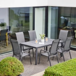 Stapelsessel*SIENA GARDEN Tesoro Stapelsessel | RANOTEX® schwarz-silber