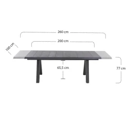 Ausziehtische*SIENA GARDEN Tirana Ausziehtisch | Keramik wood-grey