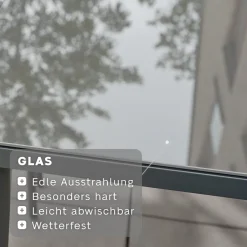 Beistelltische*SIENA GARDEN Toreno Beistelltisch höhenverstellbar | Glas dark concrete