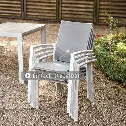 Wintergartenmöbel | Stapelsessel*SIENA GARDEN Velia Stapelsessel | RANOTEX® schwarz-grau