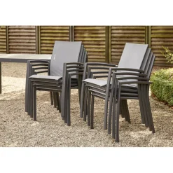 Wintergartenmöbel | Stapelsessel*SIENA GARDEN Velia Stapelsessel | RANOTEX® schwarz-grau
