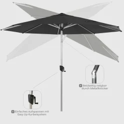 Mittelstockschirme*SIENA GARDEN Vero Mittelstockschirm | Ø 300 cm | rund