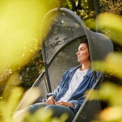 Hängesessel*SIENA GARDEN Yobaya Hängekorb | Polyester Air-Mesh calm blue