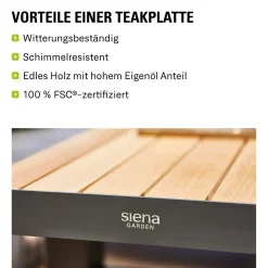 Esstische*SIENA GARDEN Zurigo Gartentisch | Teakholz FSC® 100 % natur